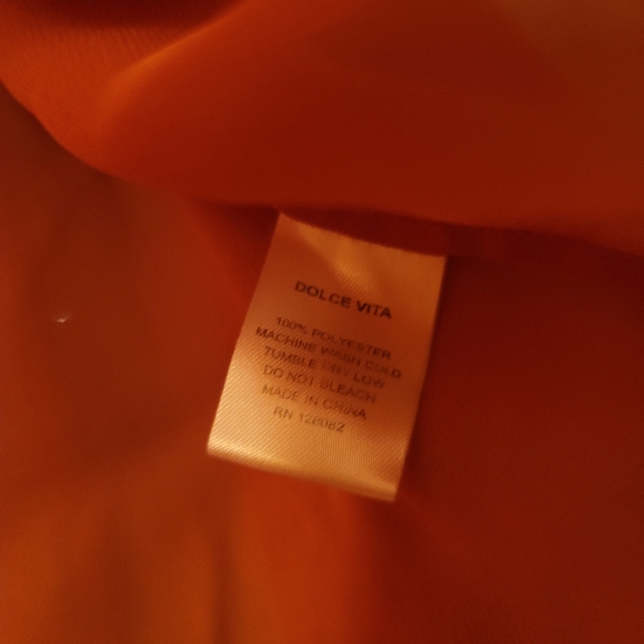 Dolce Vita xs sheer burnt orange shirt top blouse - Picture 2 of 4